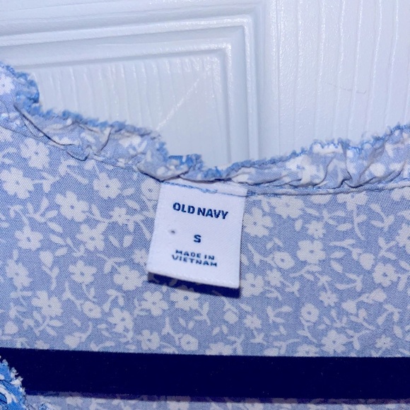 Old Navy Light Blue Floral Sleeveless Midi Dress Small - Picture 4 of 4